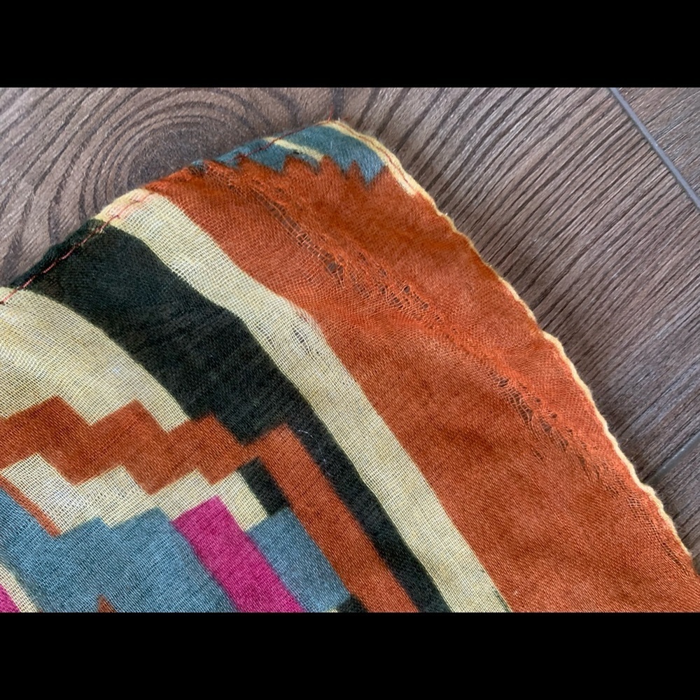 Colorful Abstract Patterned Scarf - Picture 4 of 7